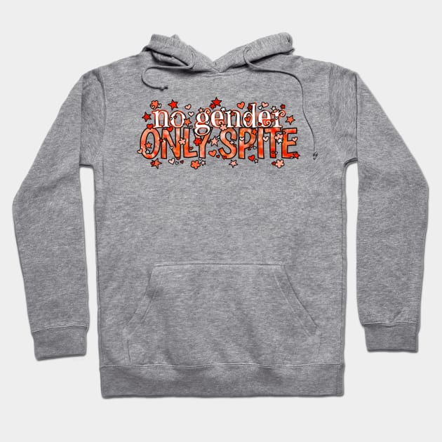 No Gender. Only Spite. Orange Hoodie by Art by Veya